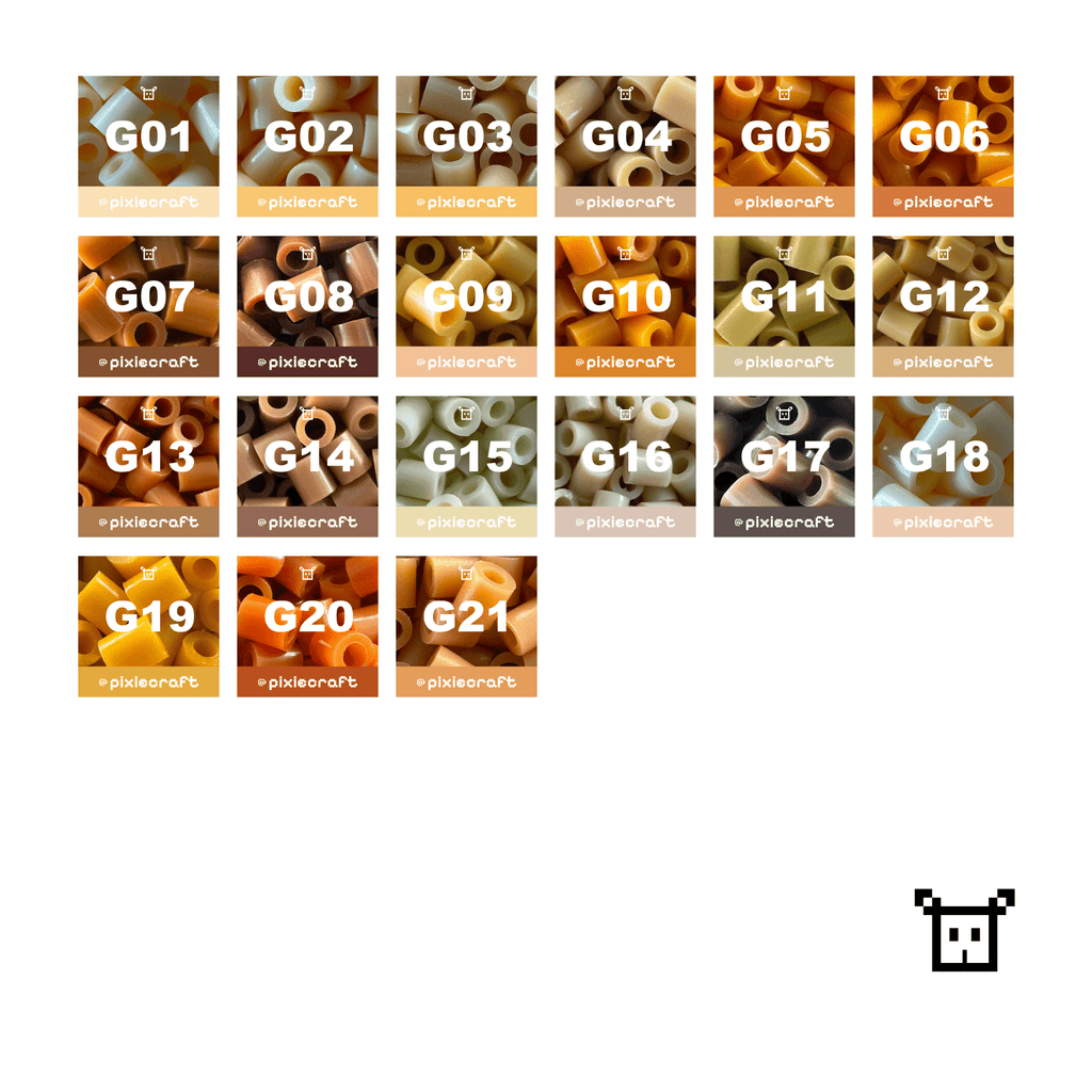 Pure Pixels Refill 1000ct - Palette G (Earth Tones) - PixieCraft