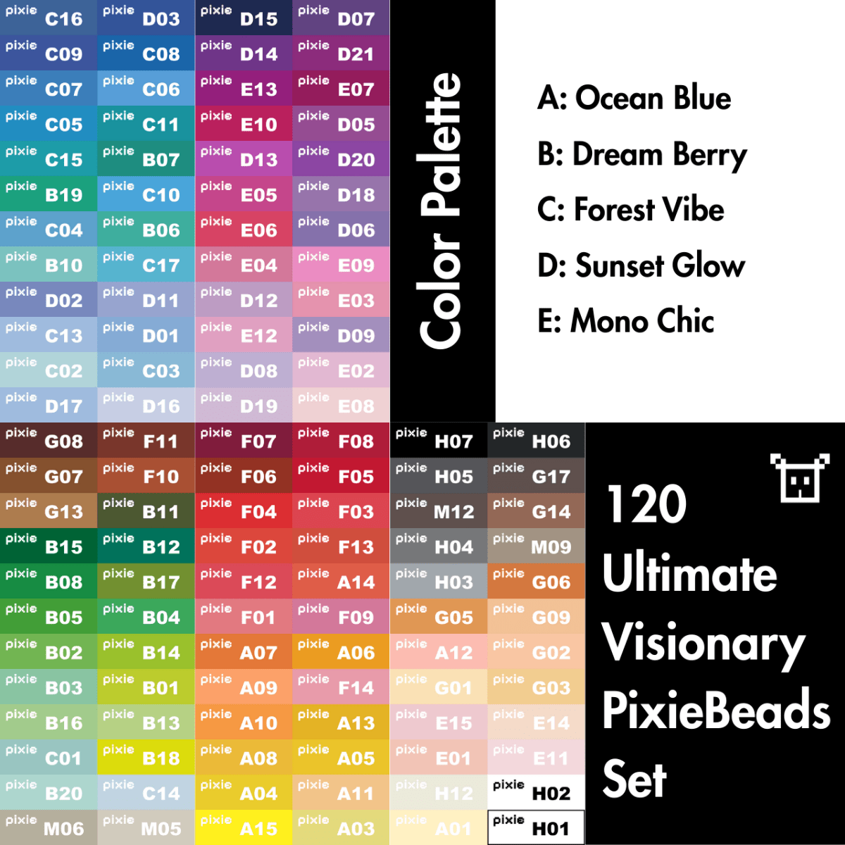 Ultimate Visionary PixieBeads Set All - in - one, 120 colors - PixieCraft