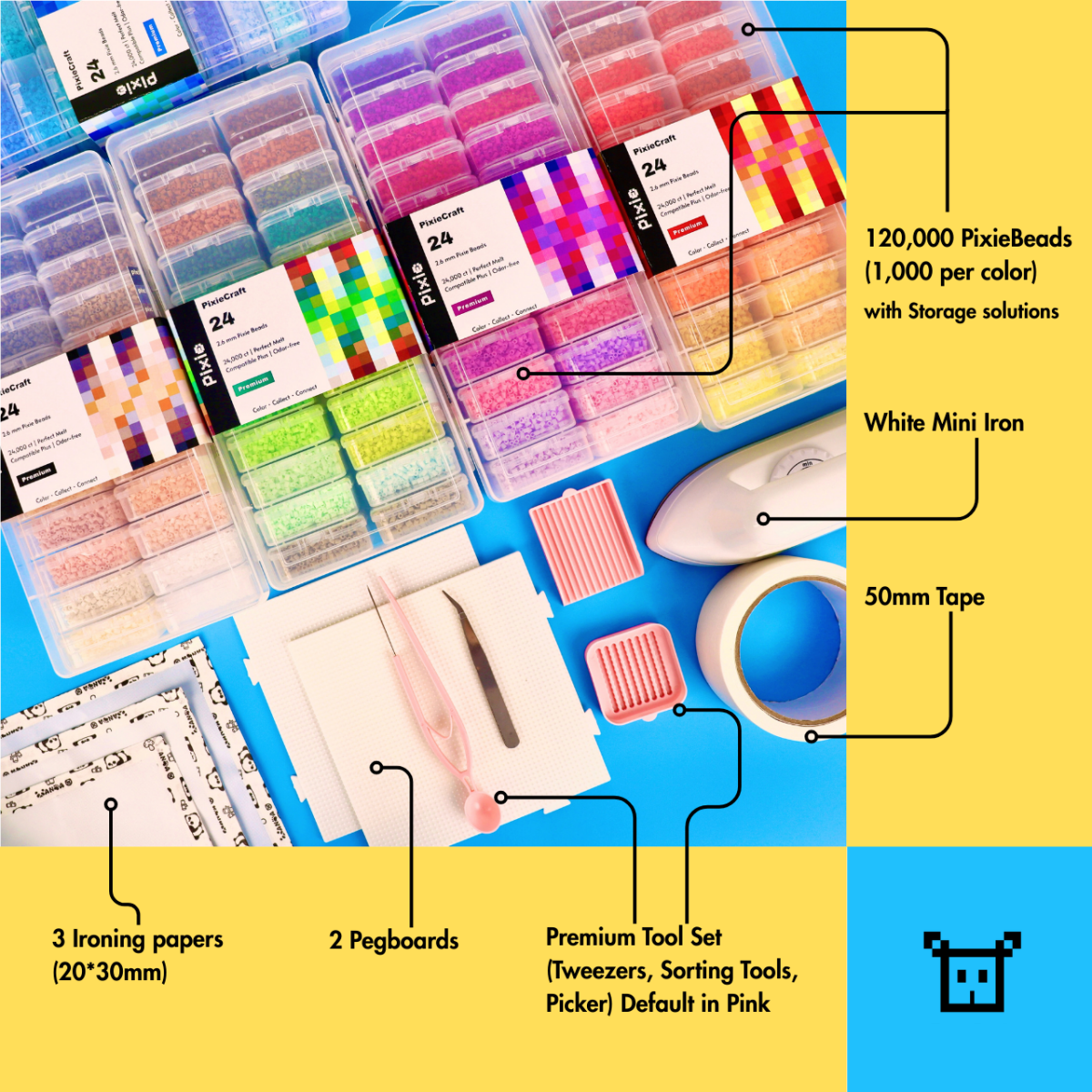 Ultimate Visionary PixieBeads Set All - in - one, 120 colors - PixieCraft